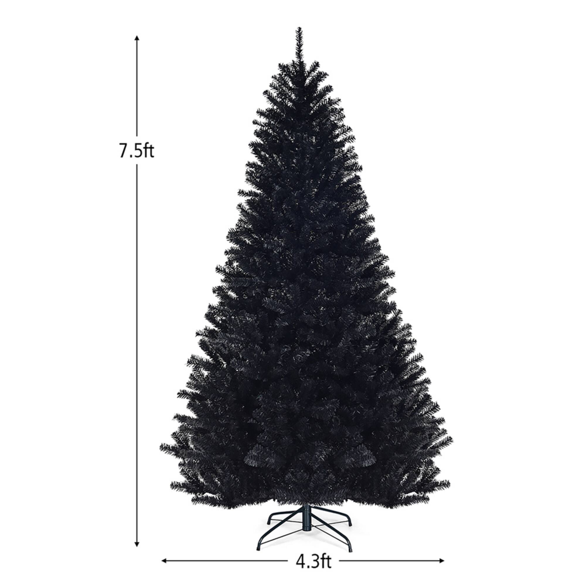 7.5ft. Unlit Black Artificial Christmas Tree